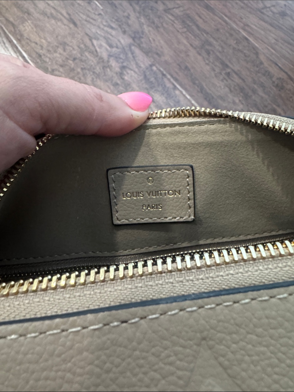 Taupe Monogram Crossbody - Picture 4 of 7